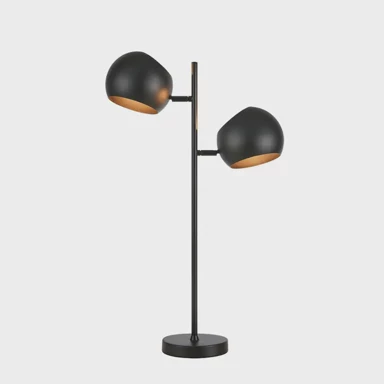 Stolna lampa Edgar, 2xE14, crna