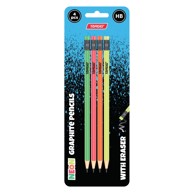 TARGET Grafitna olovka s gumicom Neon, 4/1
