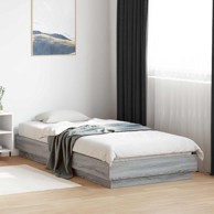 Krevetna konstrukcija s LED svjetlom 80x200 cm, siva sonoma
