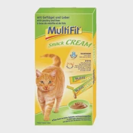 MULTIFIT Poslastica za mačke Snack-Cream, perad, jetra i biotin, 7x15 g