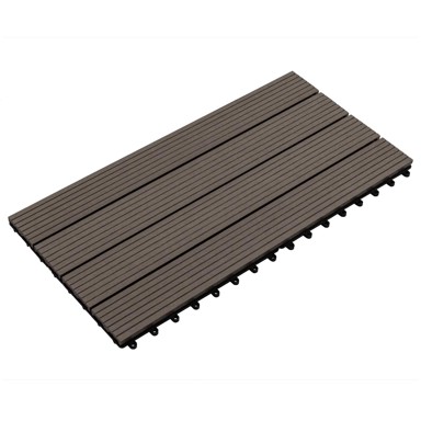 Pločice za decking, 6 kom, 60 x 30 cm, drvoplastična smjesa, tamno smeđa