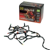 20 LED lampice, riža, šarene