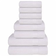 Set ručnika od 8 komada, 30x50cm- 70x140cm, bijeli