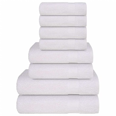 Set ručnika od 8 komada, 30x50cm- 70x140cm, bijeli