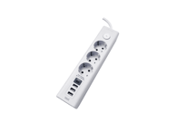 WELL Produžni razdjelnik PA, 220V, 3 m, 3x utičnice + USB, bijeli
