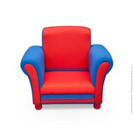 Kraljevska fotelja za dječju sobu, crvena i plava