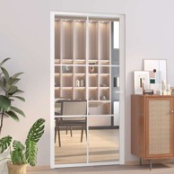 Unutarnja vrata 102x201x5 cm od ESG stakla i aluminija, bijela