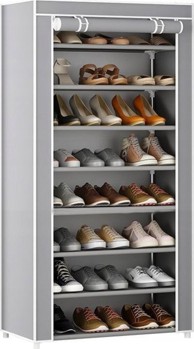 8-slojna polica za cipele/organizator/ormar, siva