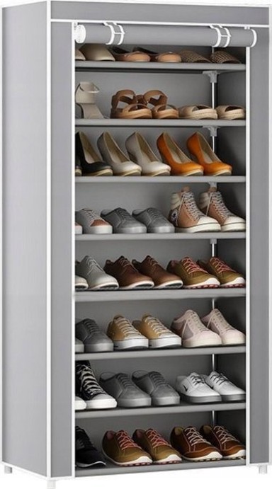 8-slojna polica za cipele/organizator/ormar, siva