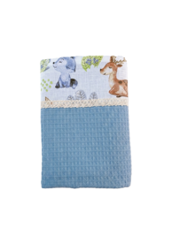 TUMI Vafl dekica Little Boy divlje životinje 75 x 100 cm, tamnoplava