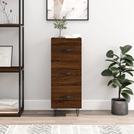 Komoda boja smeđeg hrasta 34,5 x 34 x 90 cm konstruirano drvo