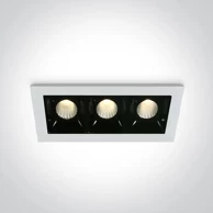 ONE LIGHT Ugradbena lampa 3x2w/3x160lm/3000k ip20 bijela dm50302b/w/w