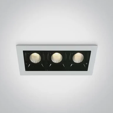 ONE LIGHT Ugradbena lampa 3x2w/3x160lm/3000k ip20 bijela dm50302b/w/w