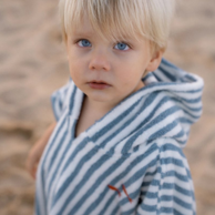 LITTLE DUTCH Pončo za plažu Ocean Sea Life, ocean plavi, 60x60 cm, organski pamuk