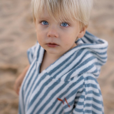 LITTLE DUTCH Pončo za plažu Ocean Sea Life, ocean plavi, 60x60 cm, organski pamuk