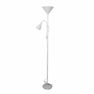 BLITZ Podna lampa Robin, bijela, E27 60W + E14 25W