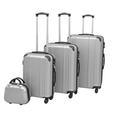 Set kofera 4-dijelni ABS, srebrna