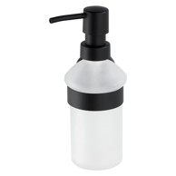 WENKO Mat crni stakleni zidni dozator sapuna 200 ml Bosio 
