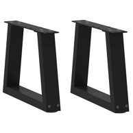 Noge za blagovaonski stol V-oblika 2 kom crne 40x(30-31,3) cm