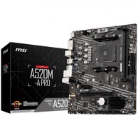 MSI Matična ploča A520M-A PRO, AM4, AMD A520, mATX, 2×DDR4, PCI-E 3.0 x16, M.2, USB 3.2 Gen1, HDMI, DVI-D, LAN, Retail