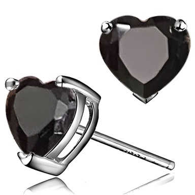 Naušnice Small Hearts KP29317, crne