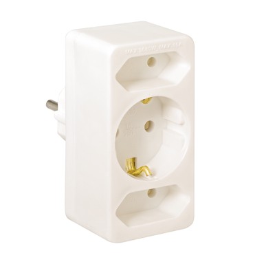 LUX TOOLS Razdjelnik Šuko+2 Euro, bijeli