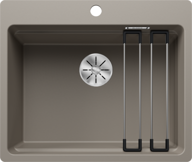 BLANCO Sudoper ETAGON 6-F InFino SILGRANIT inox nosači, bez dalj.upr. - tartufo