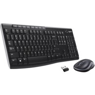 LOGITECH Set tipkovnice i miša MK270, bežični, US layout, crni