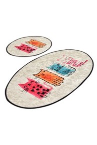 Kupaonski set tepiha Baby Cats 50x60cm i 60x100cm, 2/1