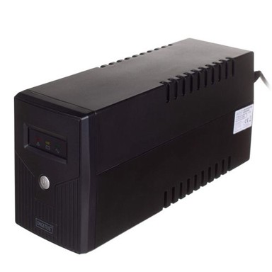 DIGITUS Neprekidno napajanje Line-Interactive LED, 800VA/480W, 1x12V/9Ah, AVR, 2x SCHUKO, USB, RJ11