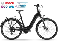 WINORA Električni bicikl TRIA X7 Wave Low, Bosch Active, 500 Wh, crna