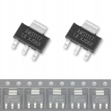ROSFIX Stabilizator napona AMS1117, 5 V, 1 A, SMD SOT223, 2 kom