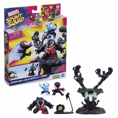 MARVEL Stunt Squad Spiderman i Miles Morales protiv Venoma