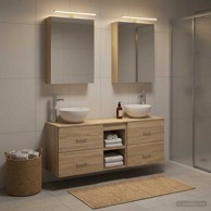 Set kupaonskih ormarića, 5 kom, 50 x 14,5 x 70 cm, hrast sonoma