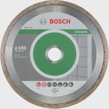 BOSCH Rezne ploče Standard za keramiku Professional, dijamantna, 180 mm, provrt 22,23 mm, 10 kom