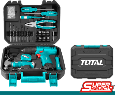TOTAL Bušilica + Set alata 81/1 THKTHP10812