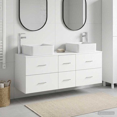 Set kupaonskih ormarića 3 kom 49,5 x 41 x 63 cm, bijeli
