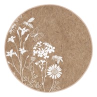 MILA HOME Svjetlo smeđi periv/pogodan za robotski usisavač okrugli tepih ø 100 cm Comfort 