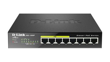 D-LINK Switch DGS-1008P/E, Gigabit Switch, 8-port, 4 POE portova