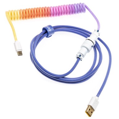 DUCKY Spiralni kabel Premicord Afterglow, USB Type C na Type A, 1,8 m DACOC2-AFT1