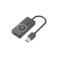 VENTION USB 2.0 vanjski stereo adapter sa kontrolom glasnoće, 0,5 m, USB-A na 3,5 mm TRRS, PVC