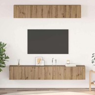 Set TV komoda 5 komada, hrast artisan, konstruirano drvo