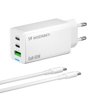 WOZINSKY Punjač 65 W 1x USB-A 2x USB-C s kabelom USB-C 1 m