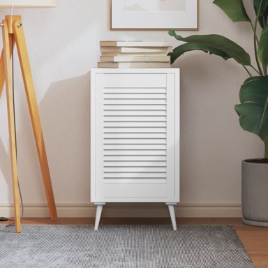 Vrata za ormarić rešetkasti dizajn bijela 61,5x39,4 cm borovina