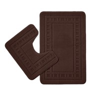 CATHERINE LANSFIELD Tamno smeđe kupaonske prostirke u setu 2 kom za WC 50x80 cm Armoni