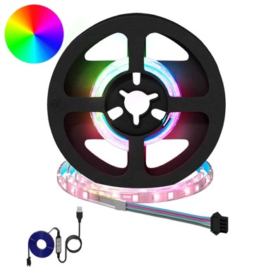 LED Traka, 12 kom, 250 mm, bakar i plastika, crno-prozirna