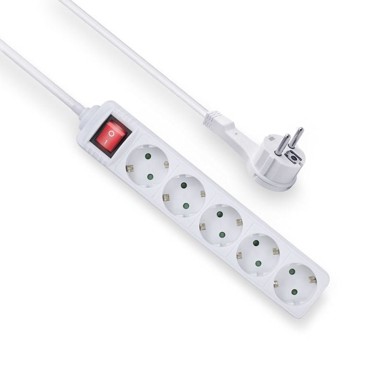 ACT Produžni kabel AC2455, 5 utičnica, prekidač, 1.5 m, bijela