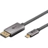 GOOBAY Kabel adapter USB-C, DisplayPort, 4K, 60Hz, 2 m, crno/srebrni