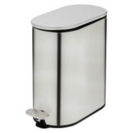 WENKO Kanta za smeće od nehrđajućeg čelika s pedalom u mat srebrnoj boji 5 l Collungo 