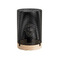 CASA SELECCIÓN Crna stolna lampa s metalnim sjenilom (visina 20 cm) 